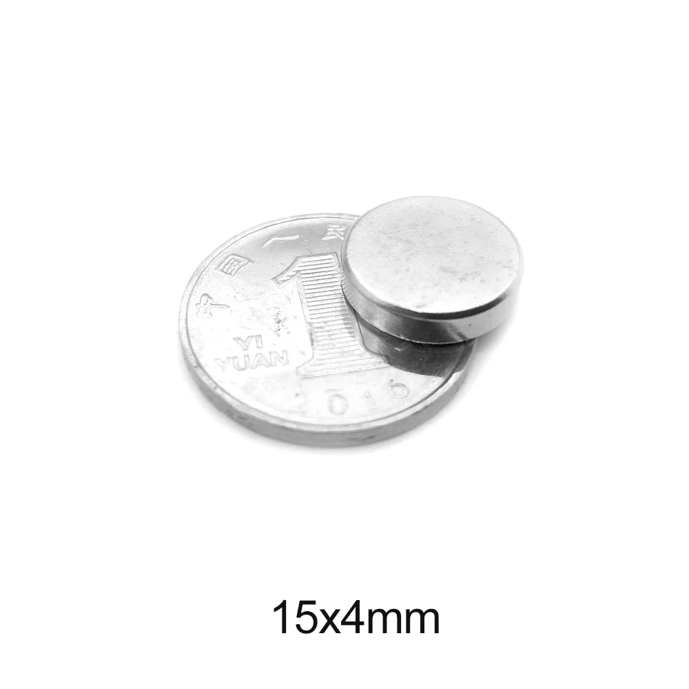 5/10/20/50/60pcs 15x4 mm Strong Cylinder Rare Earth Magnet 15mmx4mm N35 Round Neodymium Magnets 15x4mm Mini Small Magnet 15*4 mm