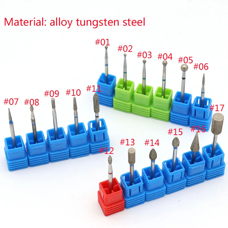 1pc Tungsten Steel Nail Grinding Head Multi Types Milling Manicure Cutter Pedicure Machine Sander Drill Bit Device Electric Tool