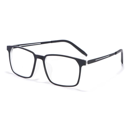 Imagen 2 del producto Montura de gafas ópticas para hombres y mujeres 8878 patas flexibles de titanio con montura frontal de plástico TR-90 montura de gafas