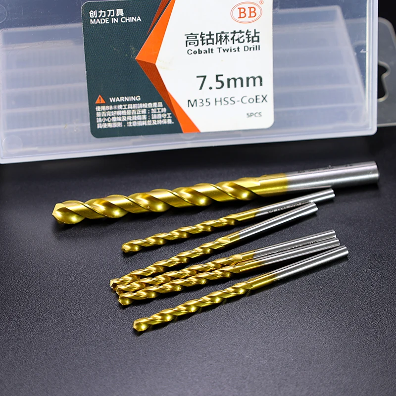 Imagem -05 - Broca de Torção de Cobalto bb M35 ex Hssco Hsse Metal Alumínio Cobre Ferramenta de Furo de Madeira Titânio Mm13 mm Conjunto 10 Pcs Aço Inoxidável