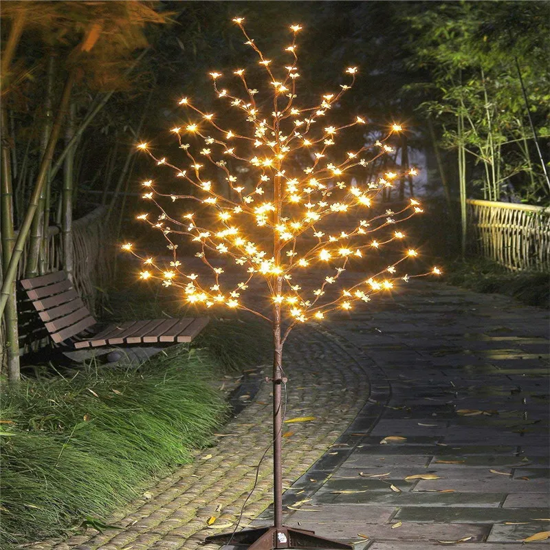 1.5M LED cherry blossom light tree trunk landscape warm white wedding Luminaria lamp outdoor lighting New Year waterproof