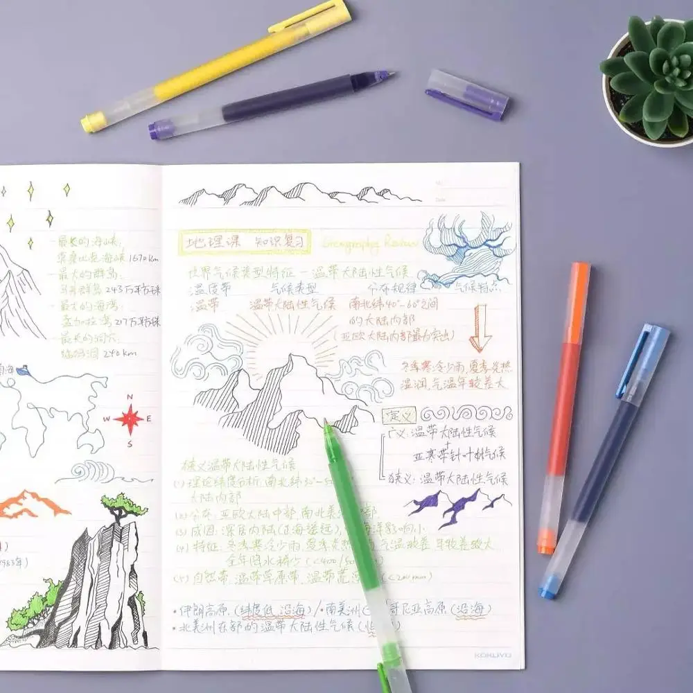 5 قطعة شاومي Mijia سوبر دائم الملونة الكتابة تسجيل القلم الألوان Mi القلم 0.5 مللي متر هلام القلم توقيع أقلام للمدرسة مكتب الرسم