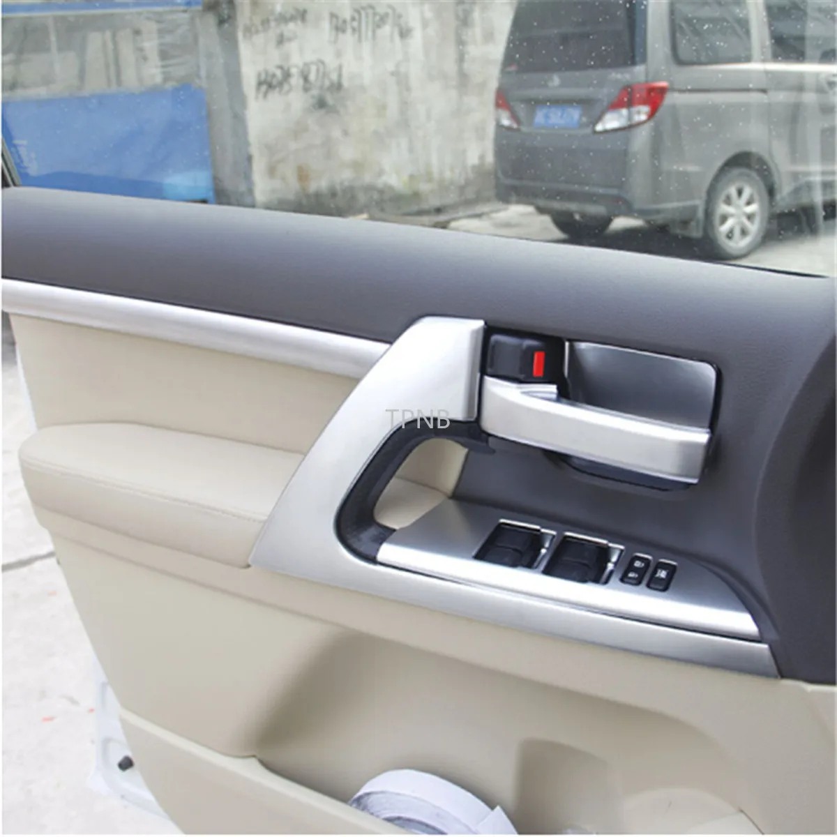 For Toyota Land Cruiser 200 LC200 Fj200 2008 2009 2010 2011 2012 2013 2014 2015 2016 2017  Door Armrest Glass Switch Trim Cover