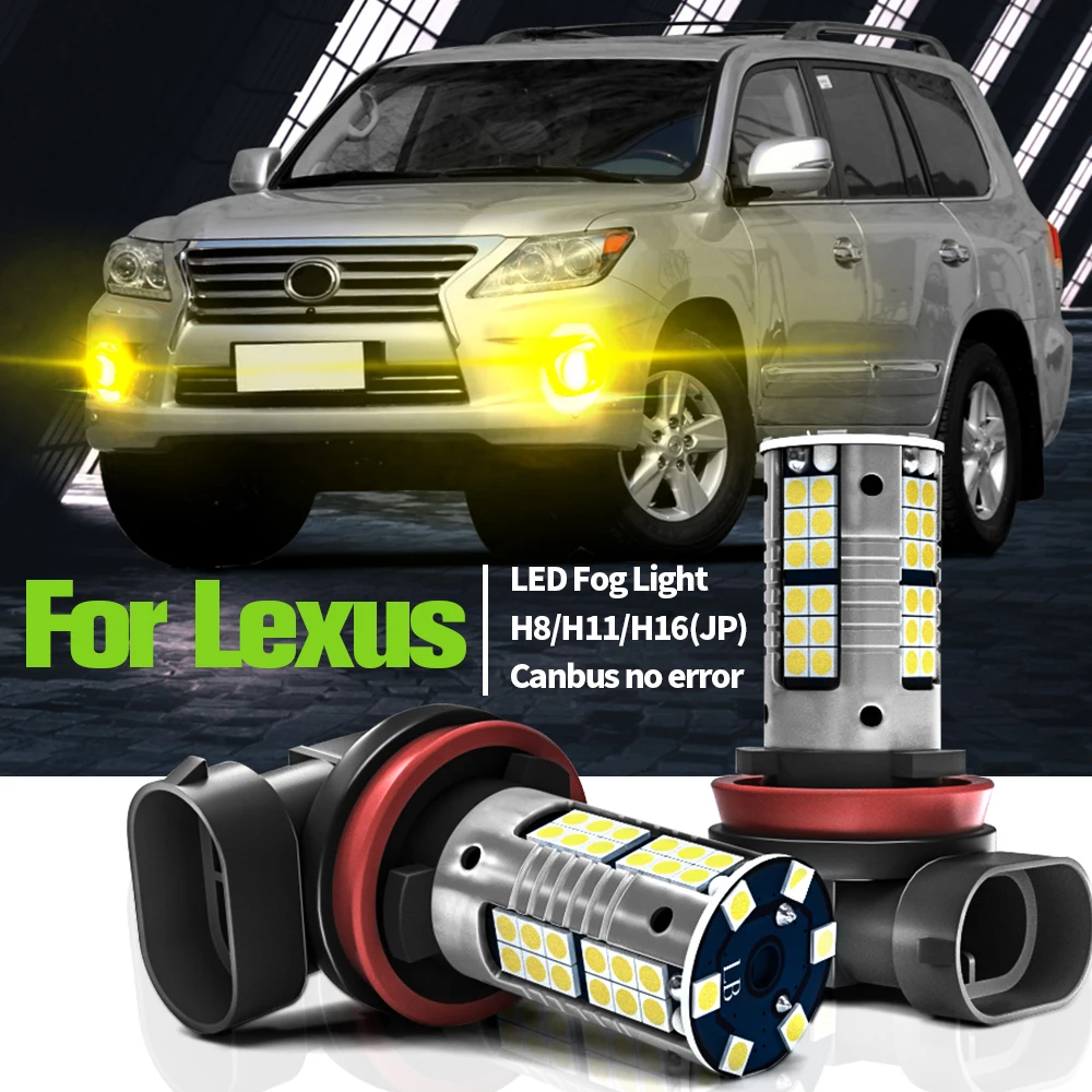 

2pcs LED Fog Light Canbus H16 H11 For Lexus IS250 IS350 IS200T IS F GX460 HS250H CT200H LX570 2009 2010 2011 2012 2013 2014 2015