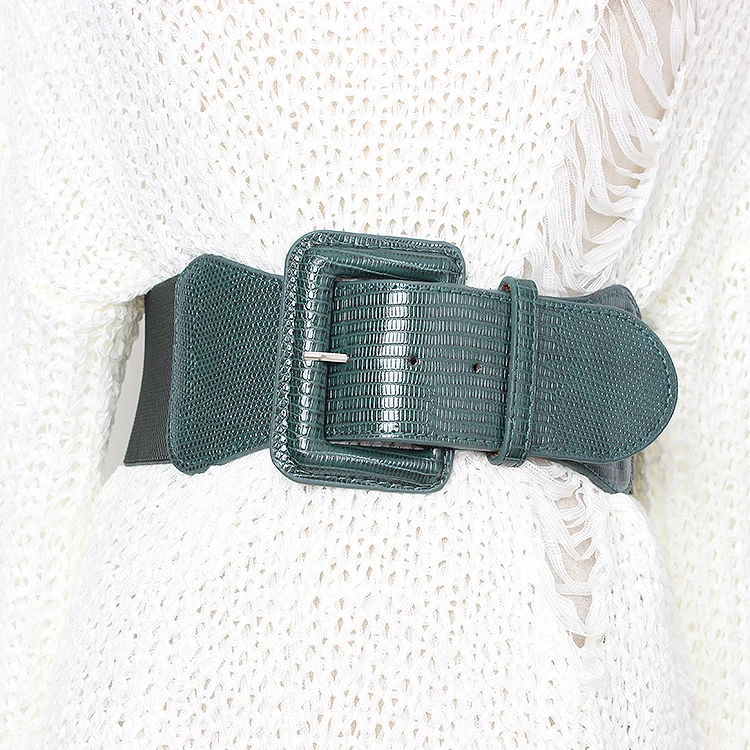 Ceinture large élastique en cuir pour femmes, ceintures de chancelier, corsets habnommée, décoration de l'environnement, mode de chef d'orchestre, TB1201, 600