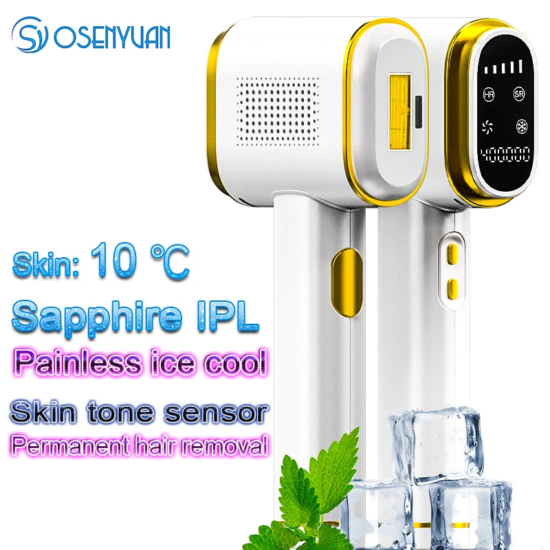 Laser Hair Removal Epilator Sapphire Permanent Depilator Machine Full Body Hair Removal Device Painless Personal Care Appliance