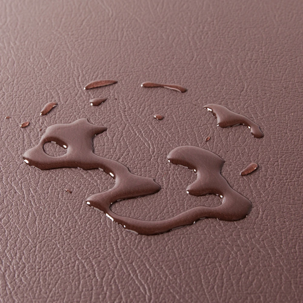 Storage Leather Stool F-01L Practical PVC Leather Square Shape bedroom Footstool Brown Space saving - US Stock