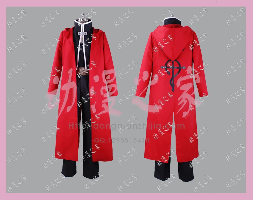 

Edward Elric Costume Hooded Coat Halloween Party Clothings Adult Suit Christmas Whole Suit Carnival Unisex Outfit Cosplay Costum