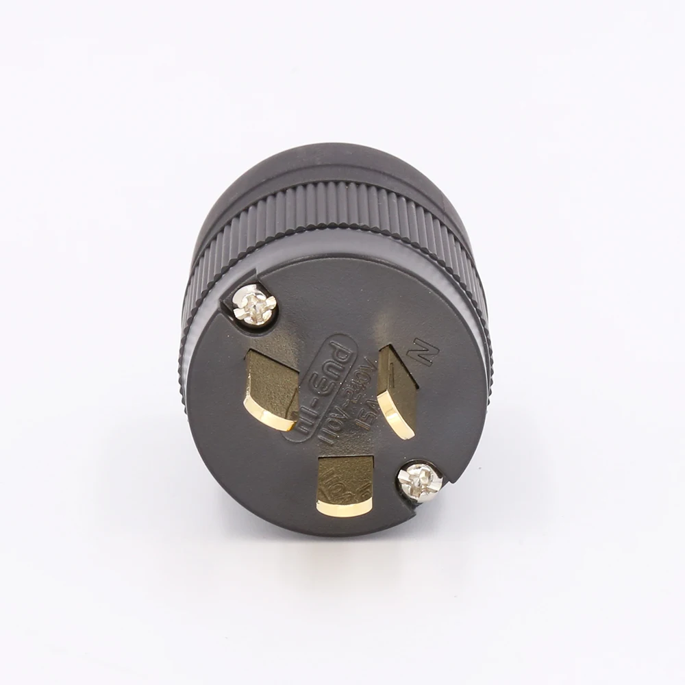 Oi fi banhado a ouro au nz cn alta fidelidade conector de alimentação oi-end ródio chapeado au mains plugue de alimentação conector de cobre macho cabo de cabo 3 pinos