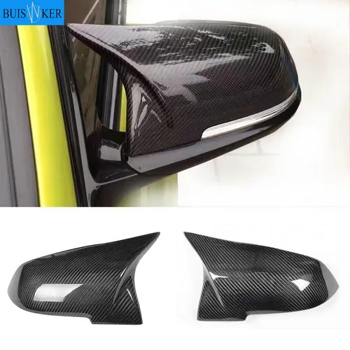 2 piezas tapa de cubierta de espejo retrovisor negro de carbono para BMW Serie 1 2 3 4 X M 220i 328i 420i F20 F21 F22 F23 F30 F32 F33 F36 X1
