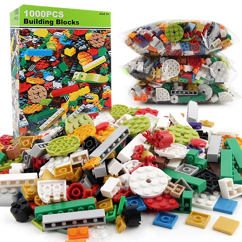 1000pcs Building Blocks DIY Bricks Creative Education Bricks Toys for Children DIY Assemble Block Bricks With Box Kids Gifts