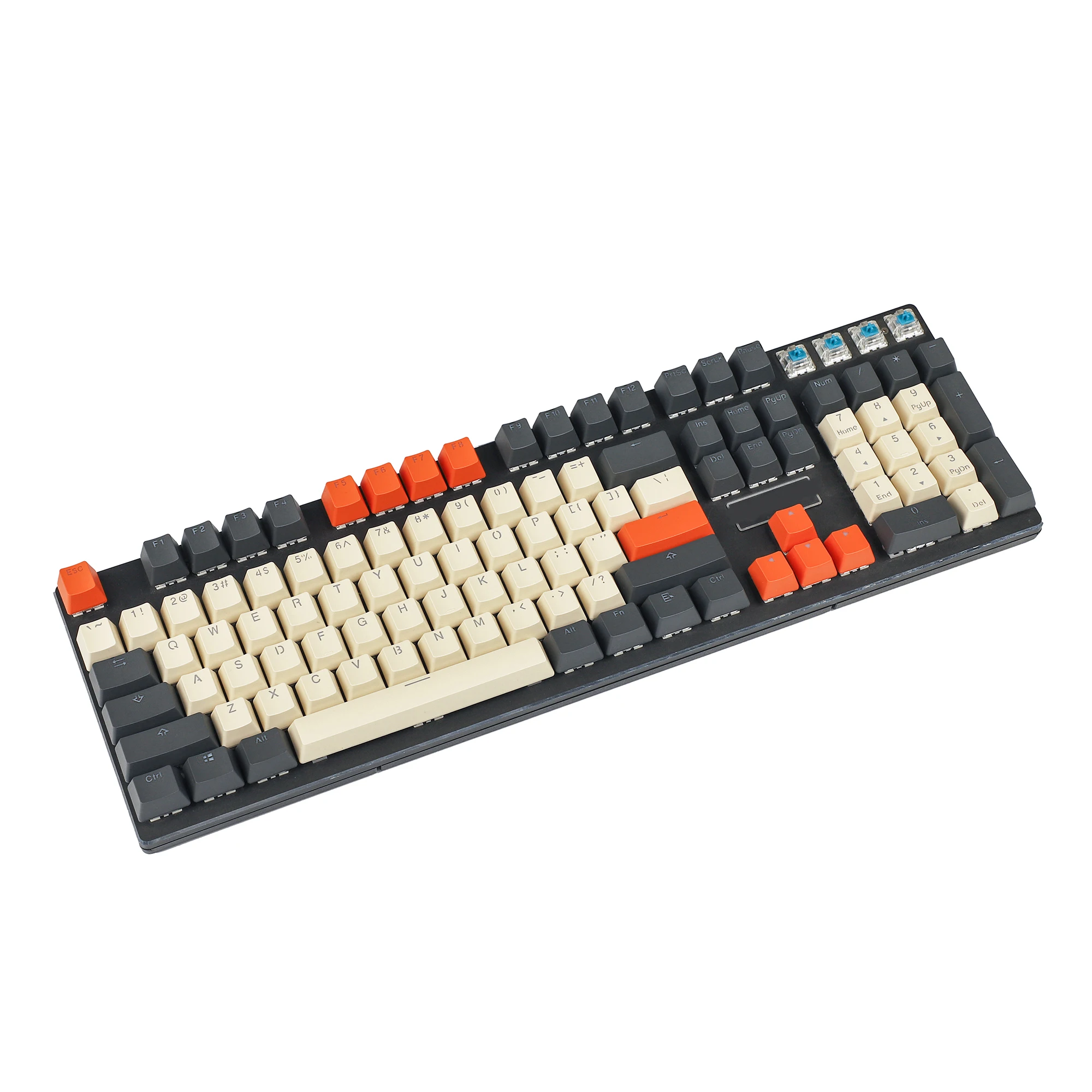 124 Key PBT Doubleshot Backlit 96 75% 68 Keycaps Carbon Miami Keycap For MX Mechanical Keyboard FC980M KBD75 61 87 104