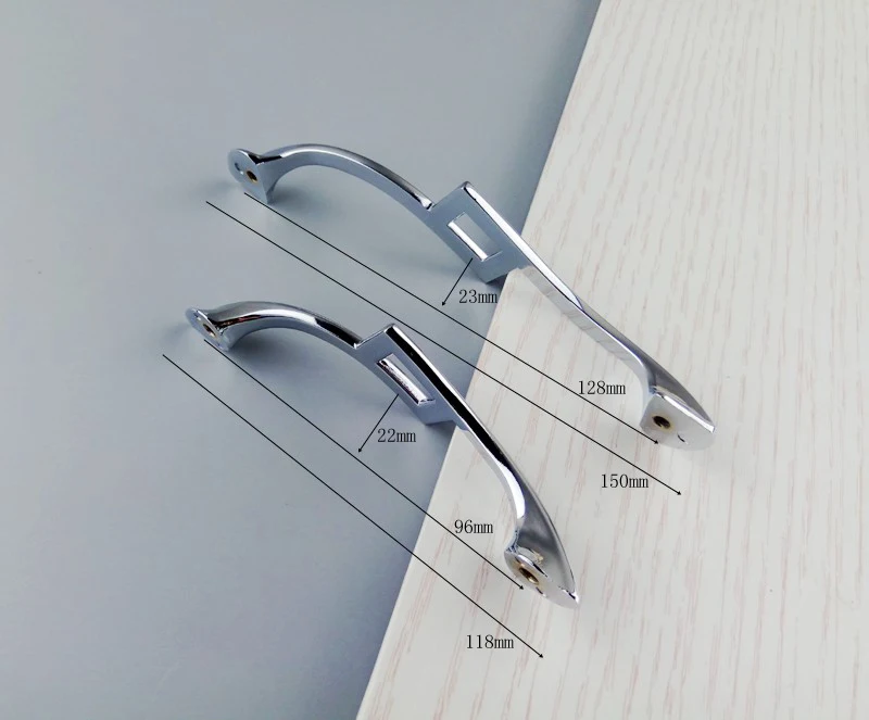 Modern Art Chrome Handles For Furniture Kitchen Cabinets Door Drawer Table Knob And Handles For Wardrobe Cupboard Dresser Pulls