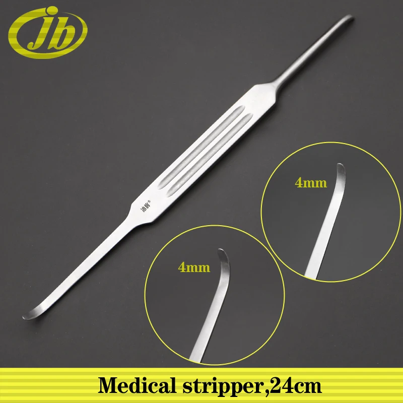 

Medical stripper angle head flat handle 24cm double-end stainless steel surgical operating instrument