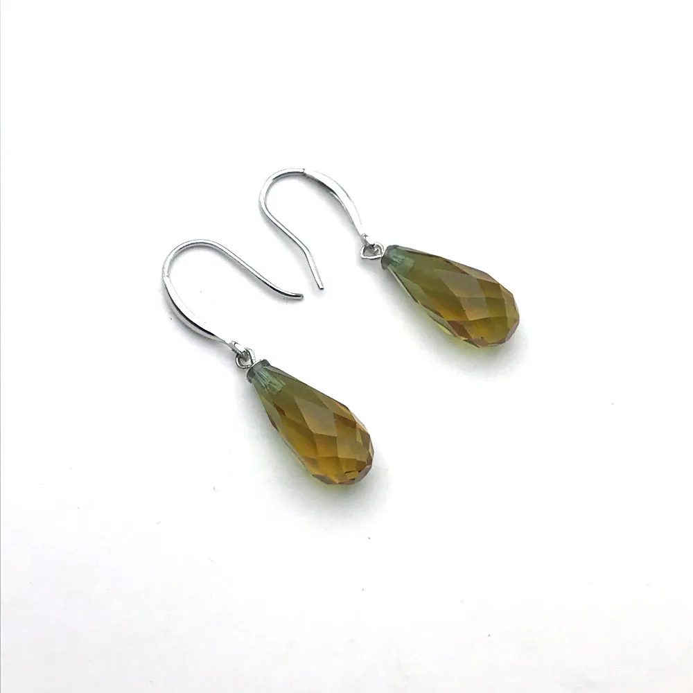 Zultanite Earring Sterling 925 Silver Water Drop 8*17MM Created Sultanite Diaspore Fine Jewelry for Women Wedding Party Gift