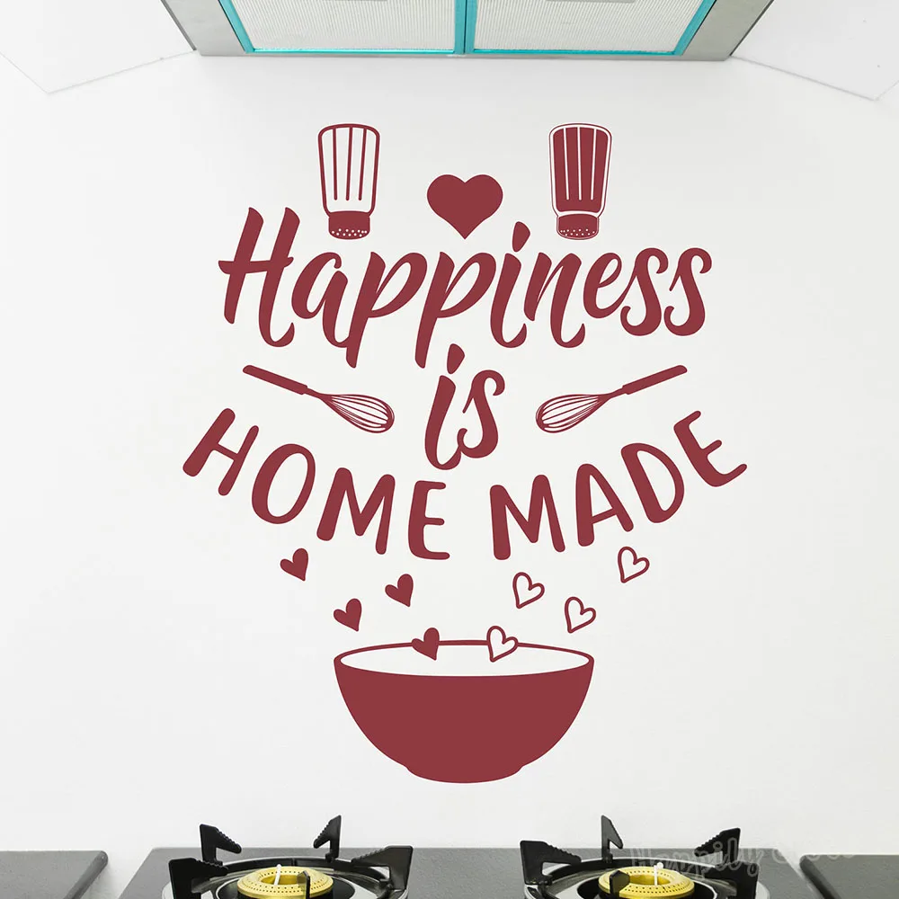 

Наклейка «Happiness is Home Made», Виниловая наклейка с цитатой «Many Little Heart», постер для украшения дома, наклейки для гостиной G883