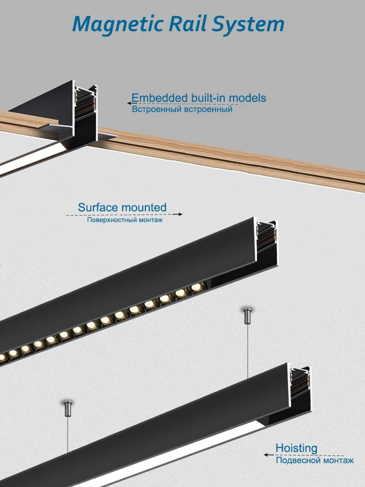 Spot Lumineux LED Intelligent sur Rail, Zigbee, Système Bluetooth, Réglable, Changeable, N4