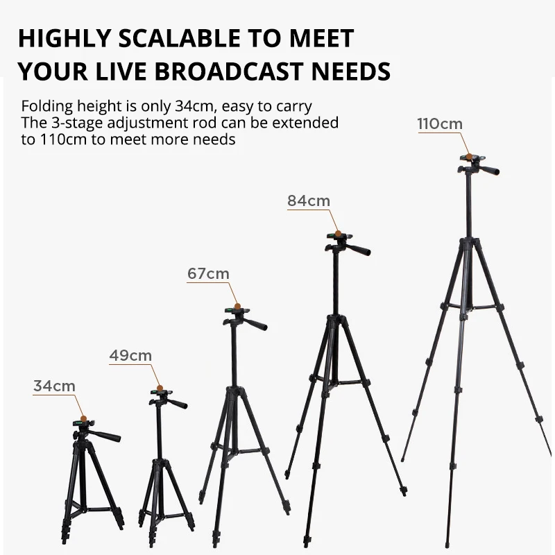 Telefoon Statief Draagbare Gsm Houder Voor Iphone 13 Xiaomi Lichtgewicht Camera Statief Voor Gopro Dslr Met Afstandsbediening