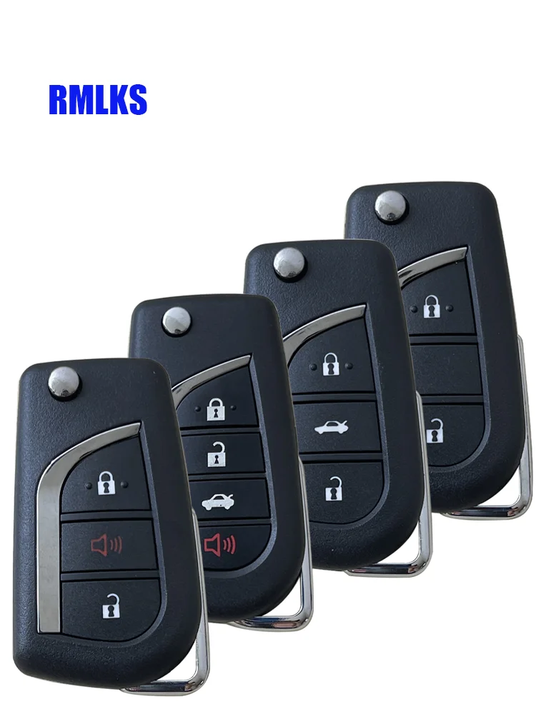 2/3/4 Button Flip Dolding Remote Key Shell For Toyota 2014 Levin Camry Reiz Highlander Corolla Replacement Key Shell TOY48 TOY43