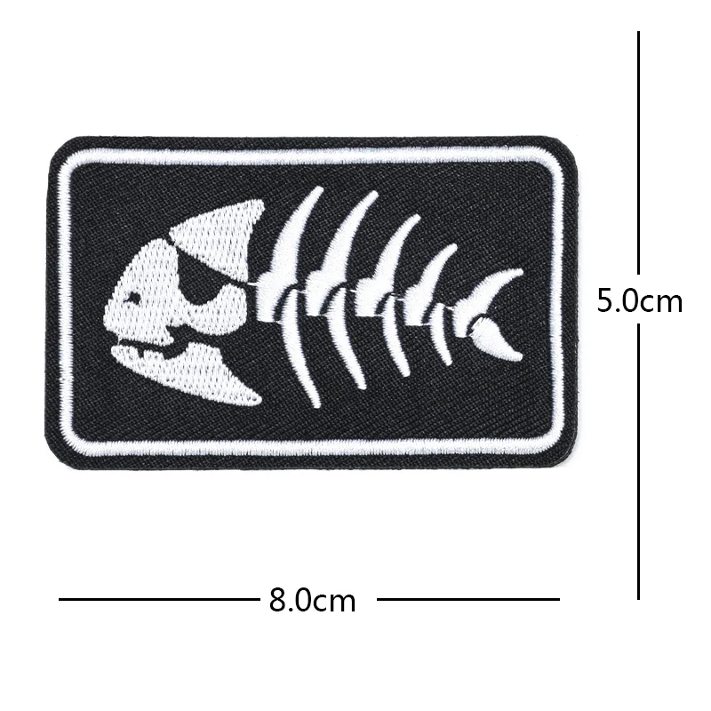 Fishing Special Forces 3D Embroidery Patches Military Tactics Badge Army Fan Clothing Denim Backpack Fashion Patch