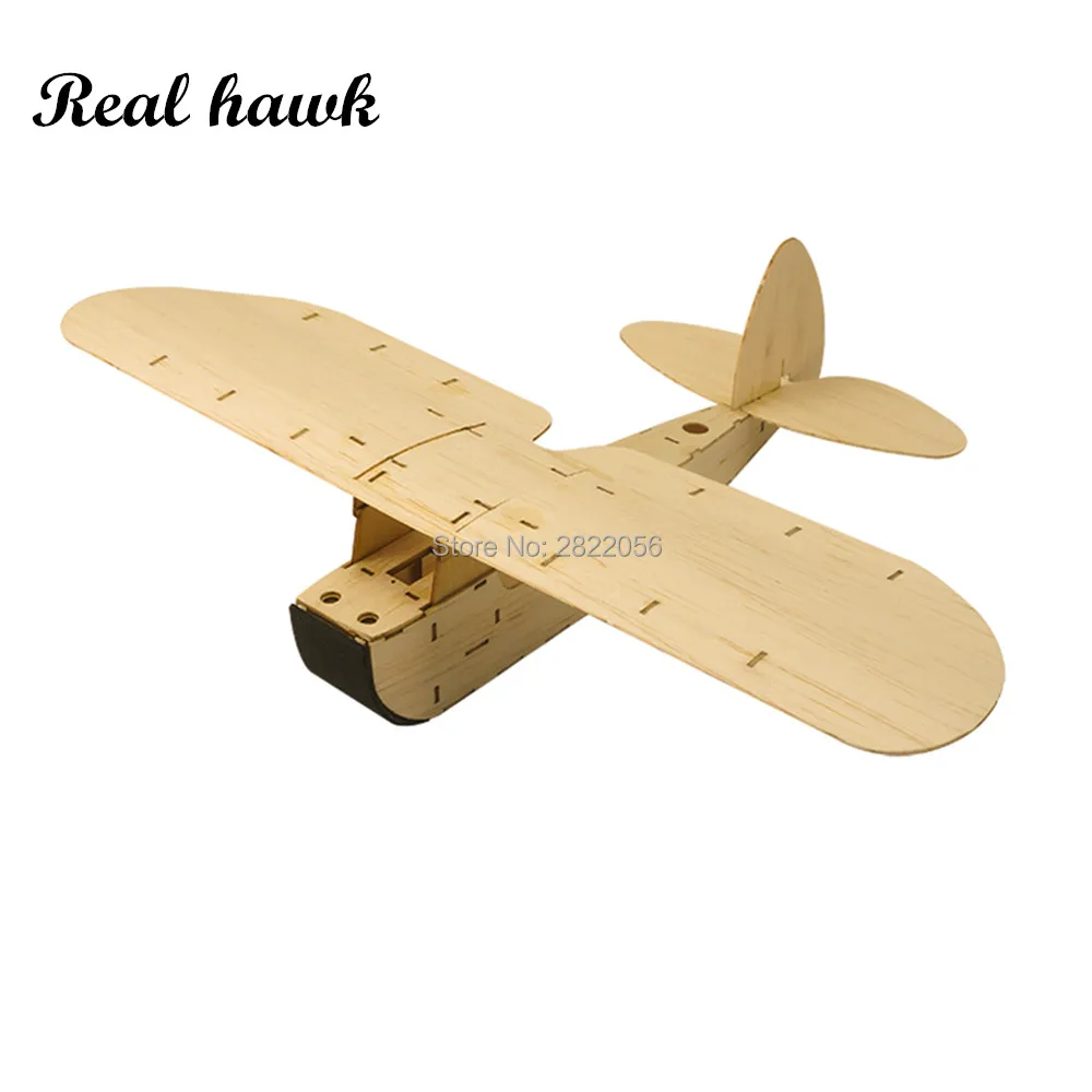 Real Hawk Balsawood Free Flight Airplane ZYO-6 Wood Plane Model Boys Christmas Gift