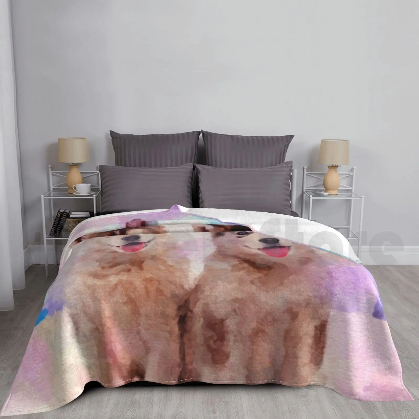 

Alaskan Malamute Puppies-Pastels Blanket Super Soft Warm Light Thin Alaskan Malamute Alaskan Dog Puppy Cute Malamute Mal