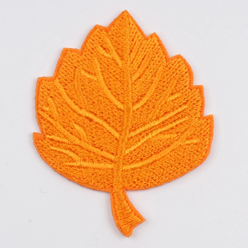 10pcs/lot Embroidered Maple Patch Cartoon Leaf Stickers Iron On Sew On Clothing Appliques DIY Patchwork Crafts Garments Badge image 3