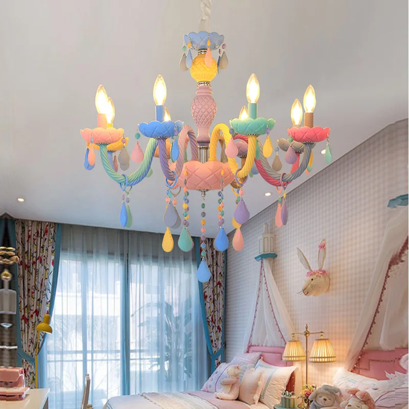 Imagem -03 - Colorido Pingente Lâmpada para Crianças Moderno Lustre Fort Quarto das Crianças com E14 E12 Suportes de Iluminação Moe Kidslamp Lâmpada