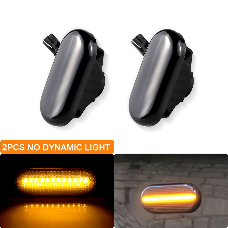 2Pcs LED Side Marker Lights 12V Flowing Turn Signal Light Side Repeater Panel Lamp for Nissan for Qashqai J10 for Micra C