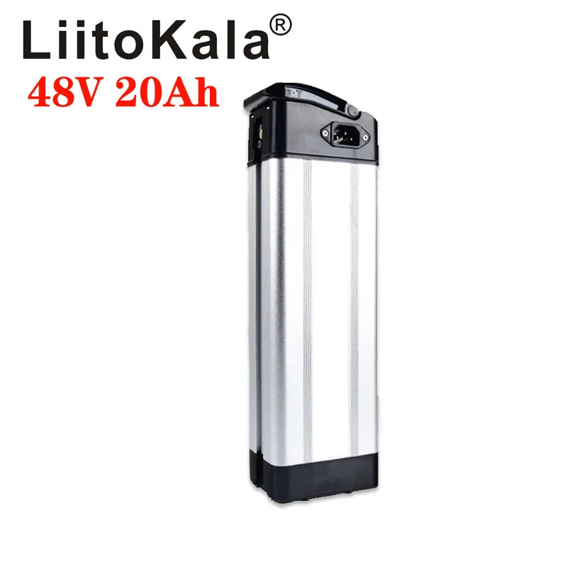 LiitoKala 48V 20Ah eBike Battery Li-ion Lithium 18650 battery Silver Fish 48v battery for 1000W motor Rechargeable Battery