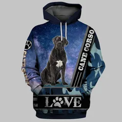 Sudaderas con capucha con estampado 3D de Love Cane Corso, jersey de moda para hombres y mujeres, sudaderas con animales divertidos, suéter, envío directo