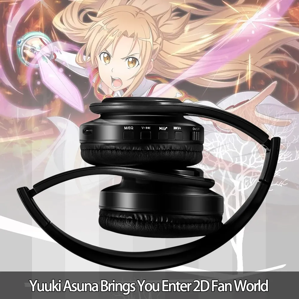 Đồ Chơi Cosplay Anime Sao Kiếm Đồ Chơi Làm Đẹp Yuuki Asuna Bluetooth Không Dây Trên Đầu Thể Thao Di Động Điện Thoại Tai Nghe Có FM