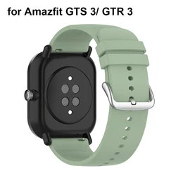 20ミリメートル22ミリメートルシリコン時計バンドhuami amazfit gtr 3 GTS3時計バンドストラップgtr 2E gts 2ミニ42ミリメートル47ミリメートル手首ストラップグリーン