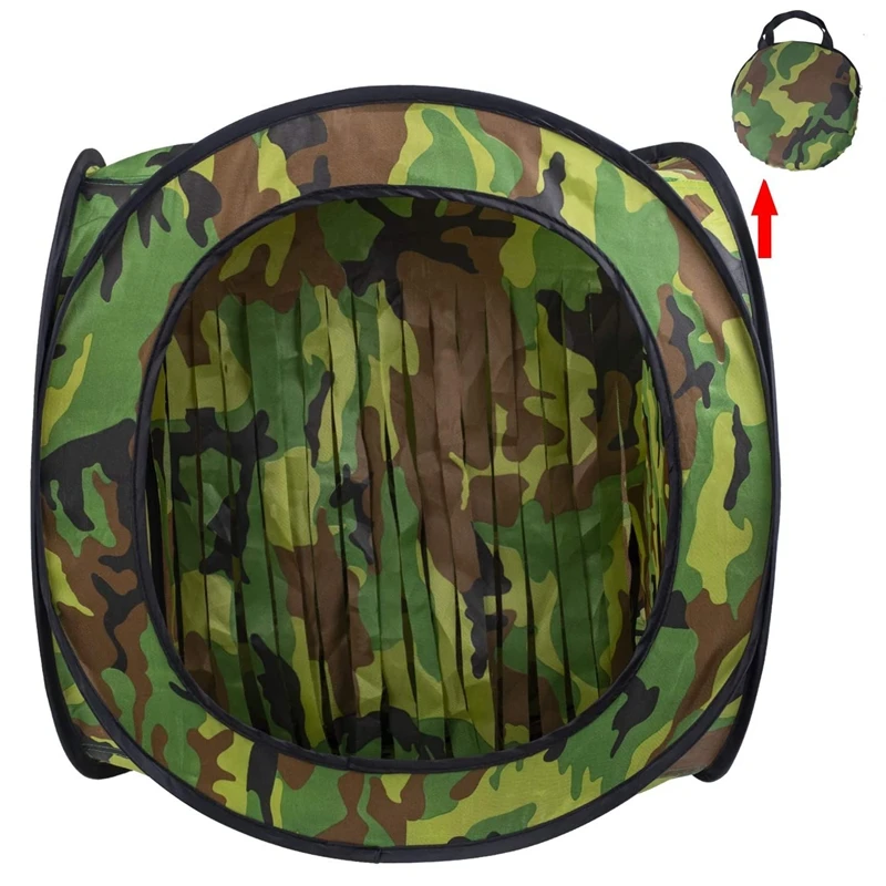 Tattico pieghevole Airsoft Target tenda trappola fionda BB Trap Net Auto Pop-up tiro Target tenda BB Target Camo Holder Case