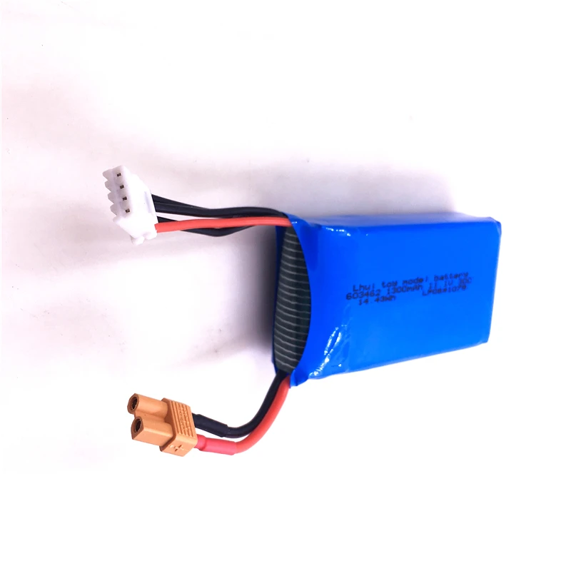 11.1V 1300mAh 30C Lipo Battery For XK X450 RC Airplane Spare Parts  Accessories  XK A450 Battery