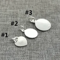 5pcs of 925 Sterling Silver Love Heart Round Circle Disc Tag Charms
