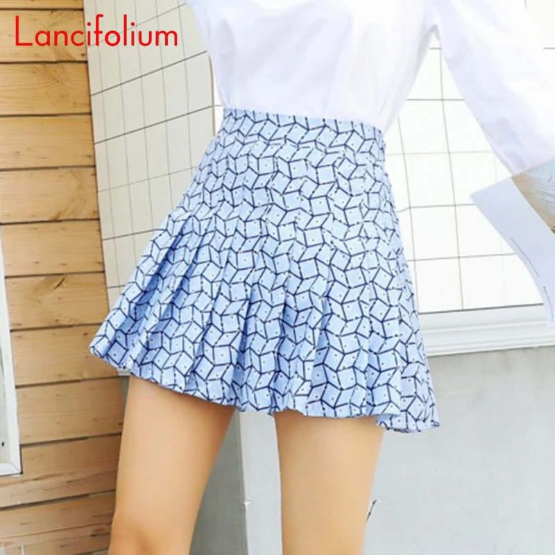 

Pleated Skirt Women Summer A Line Plaid skirt Japanese School Girl Mini Skirt Ladies Pink Kawaii high Waist Skirts Female Saia