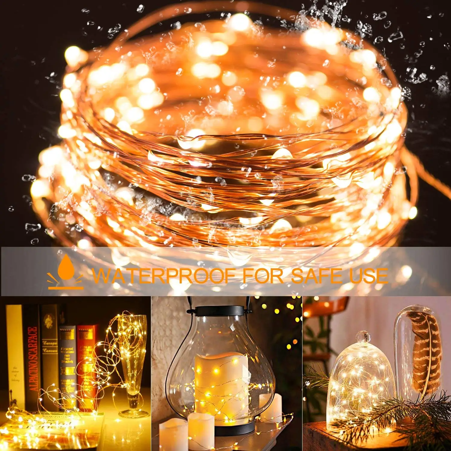 Guirnalda de luces Led de hadas, cuerda de alambre de cobre, batería 3AA, lámpara de Navidad para decoración de fiestas, bodas y vacaciones, 2M, 5m,