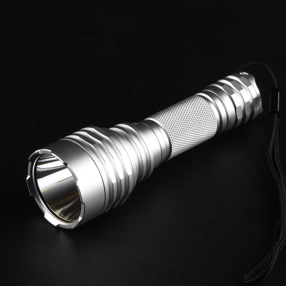 Silver Flashlight Convoy C8 Plus with Luminus SST40 Led Linterna 18650 Flash Torch Light 2000lm Camping Fishing Bicycle Lamp