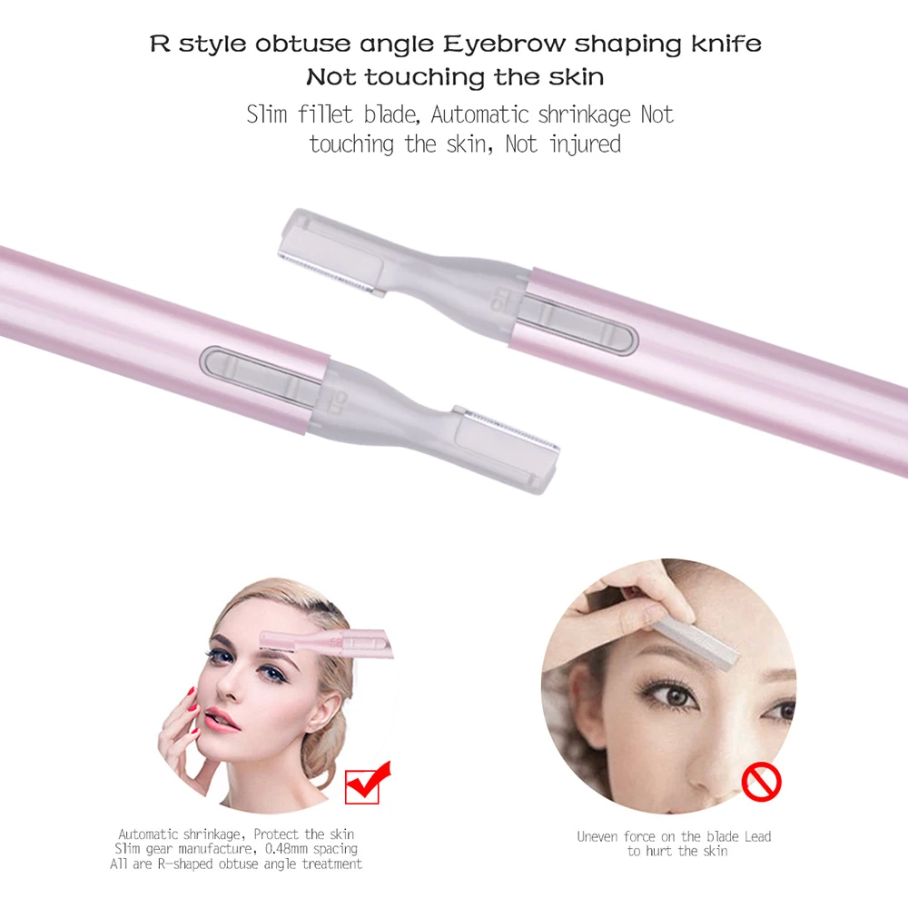 Professional Eyebrow Trimmer Electric Face Scissors Epilator for Women Mini Portable Body Shaver Remover Blade Razor Dropship