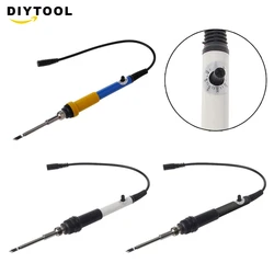 T12 Mini Electric Soldering Iron Adjustable Temperature+Tip DC 12-24V 75W Blue/White/Black Color паяльник