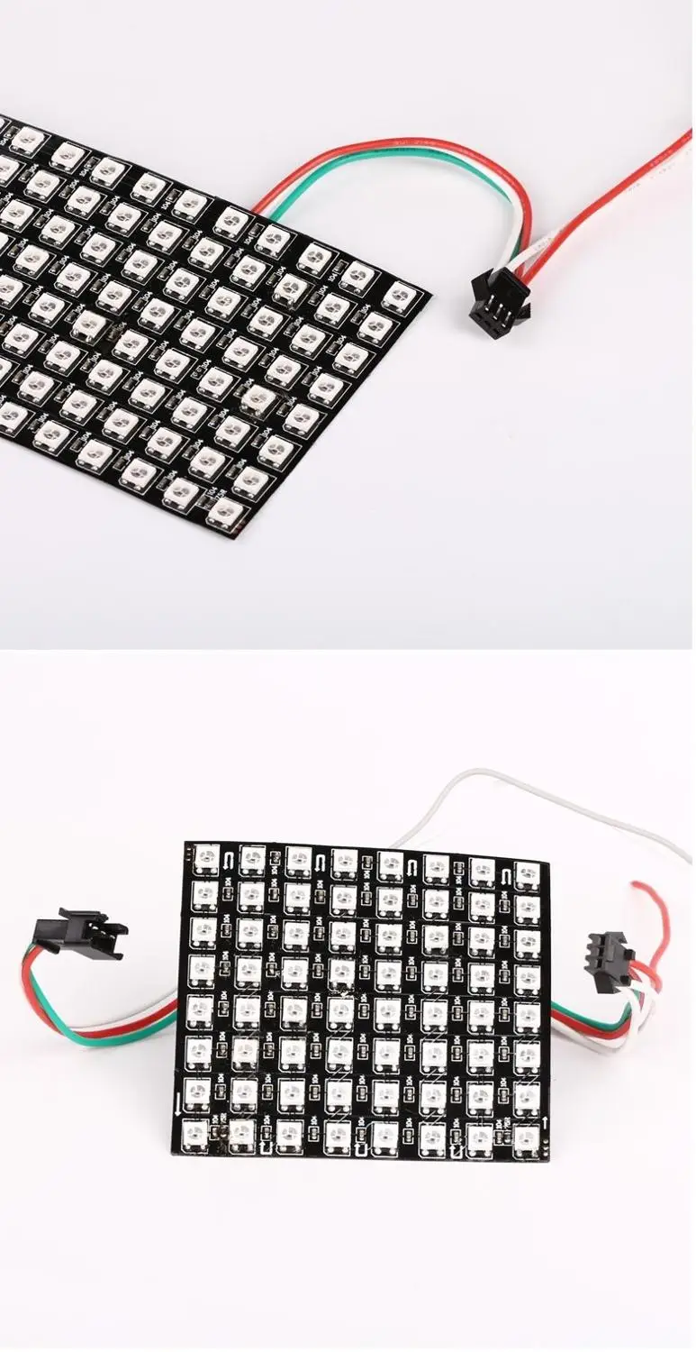 8x8 16x16 8x32 Pixels SK6812 WS2812B RGB Matrix Individually Addressable Digital Flexible LED Panel Pixels Screen DC5V