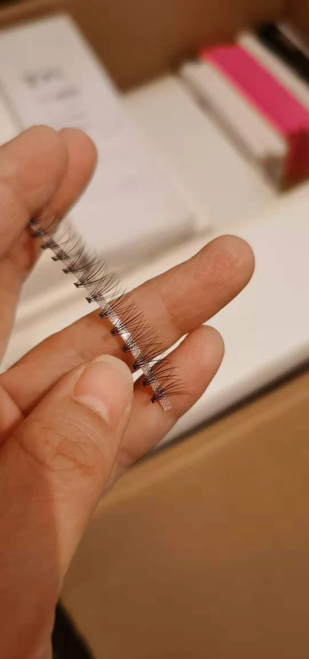 2 3mm Embossed Double Tape Volume Fans Storage Sticky Eyelash Extension Storege Lash Holder Eyelashes Grip