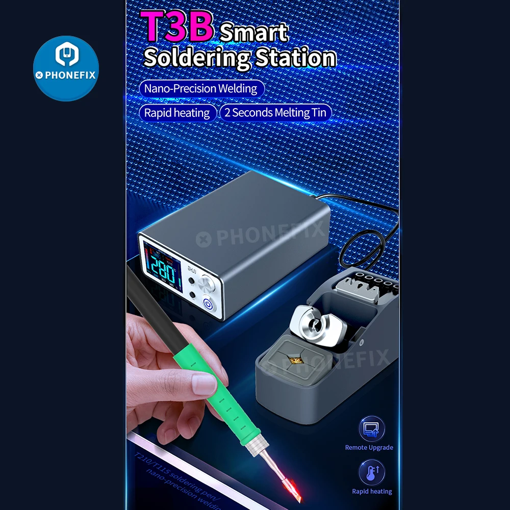 Imagem -03 - Estação de Solda Inteligente Jcid Aixun T3bs T3b Pontas de Ferro de Solda T115 T210 Plataforma de Reparação de Solda Elétrica Smd Bga