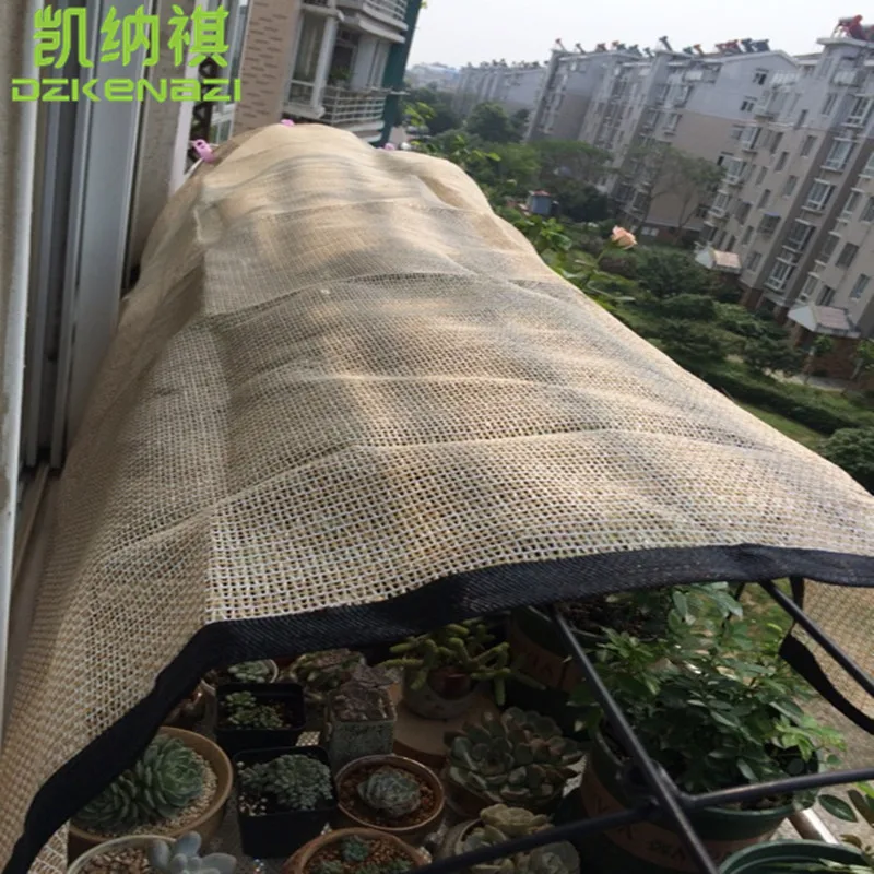 1.8x5M Outdoor Awnings Beige Garden Sun Shade Net 75% Shading Green Environmental Protection Material for Flower Plant Vegetable