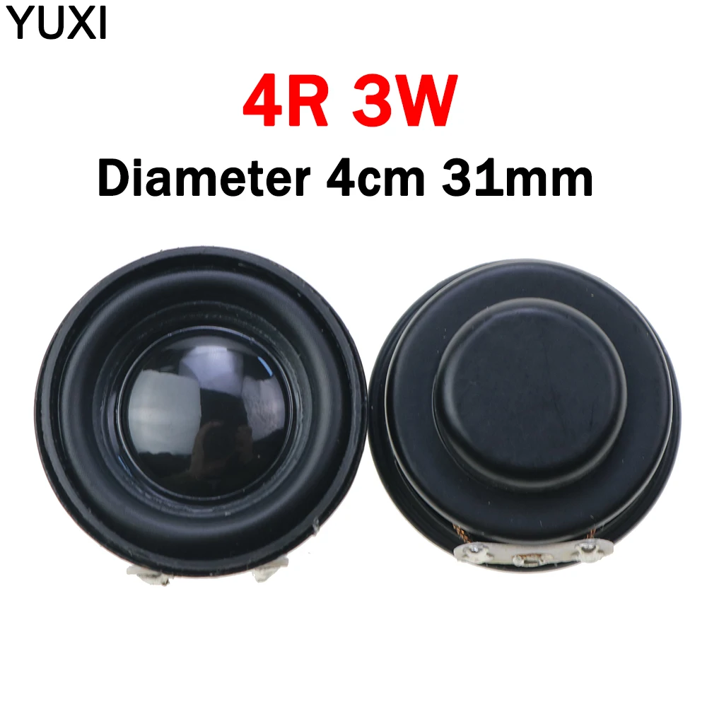 

YUXI 4R 3W Diameter 4CM Speaker Horn Mini Amplifier Rubber Gasket Loudspeaker Speaker mini pot bottom speaker 31mm