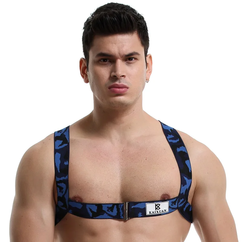 

Sexy Chest Harness Elastic Suspender Harness Belt Chest Shoulder Bondage Harness Exotic Tops Bdsm Gay Metal O-Ring Harnais Strap