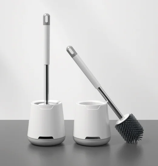 

Toilet brush long handle soft hair toilet cleaning brush set silica gel non dead corner toilet brush