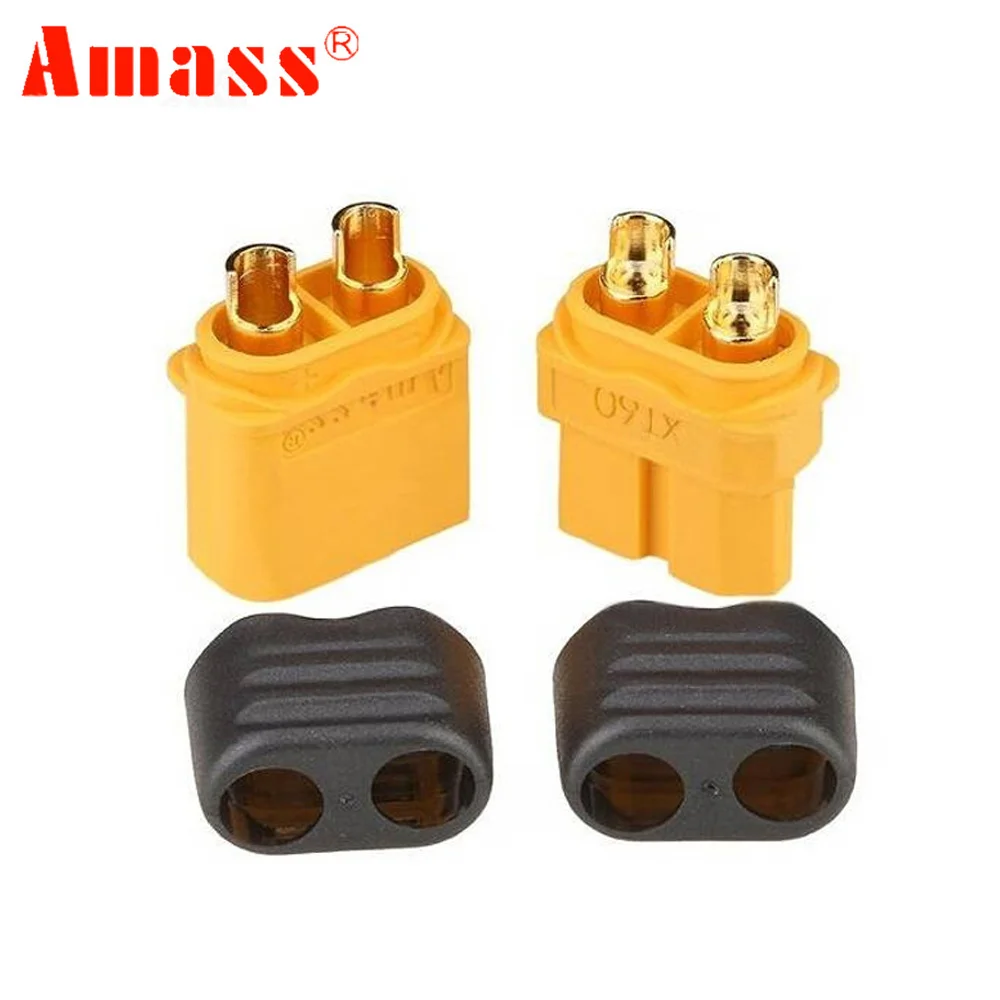 10pcs Amass XT60 XT60H Plug Connector With Sheath Housing Male & Female (5 Pair) For RC Quadcopter FPV Racing Drone Lipo Battery