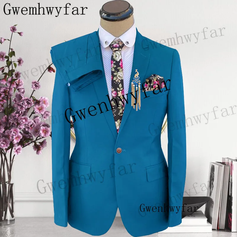 

Gwenhwyfar Formal Casual Suits Office Work Party Prom Wedding Groom (Jacket+Pant) Men Suits Spring Autumn Business Blazers